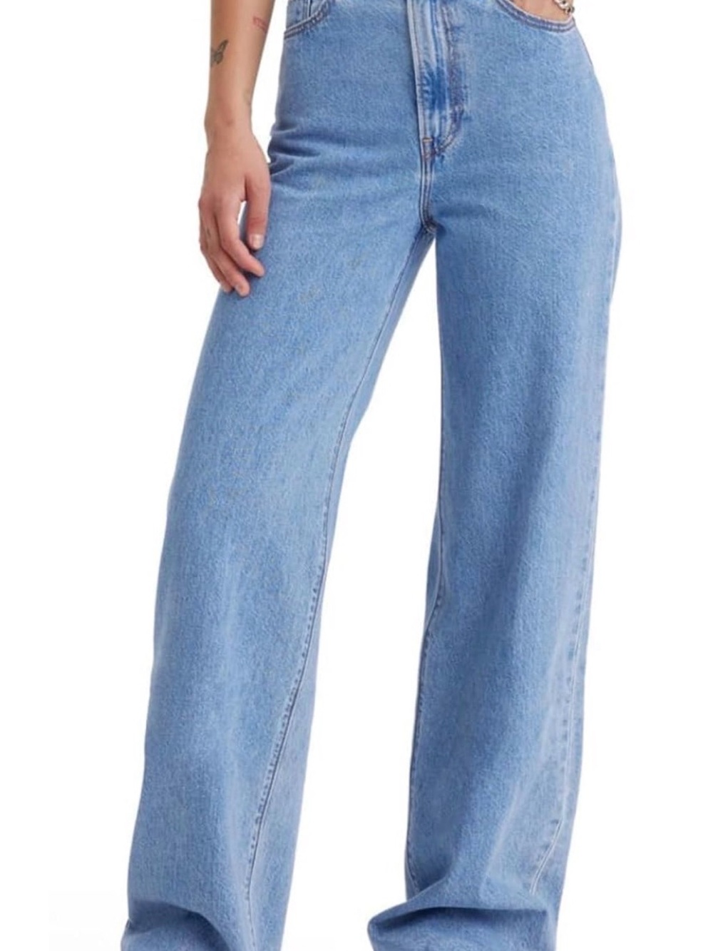 Levi's Women's High-Rise Wide Leg Jeans - Light Blue Denim - Picture 2 of 2
